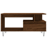 Tavolino Salotto Rovere Marrone 90x49x45 cm Legno truciolato