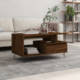 Tavolino Salotto Rovere Marrone 90x49x45 cm Legno truciolato