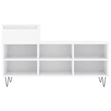 Scarpiera Bianco Lucido 102x36x60 cm in Legno truciolato