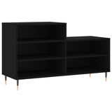 Scarpiera Nera 102x36x60 cm in Legno truciolato