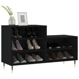 Scarpiera Nera 102x36x60 cm in Legno truciolato