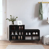 Scarpiera Nera 102x36x60 cm in Legno truciolato