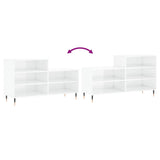 Scarpiera Bianco Lucido 102x36x60 cm in Legno truciolato