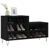 Scarpiera Nera 102x36x60 cm in Legno truciolato