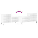 Scarpiera Bianco Lucido 102x36x60 cm in Legno truciolato