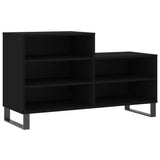 Scarpiera Nera 102x36x60 cm in Legno truciolato