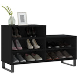 Scarpiera Nera 102x36x60 cm in Legno truciolato