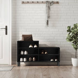 Scarpiera Nera 102x36x60 cm in Legno truciolato