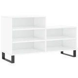 Scarpiera Bianco Lucido 102x36x60 cm in Legno truciolato