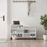 Scarpiera Bianco Lucido 102x36x60 cm in Legno truciolato