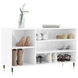 Scarpiera Bianco Lucido 102x36x60 cm in Legno truciolato