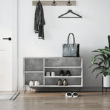 Scarpiera Grigio Cemento 102x36x60 cm in Legno truciolato