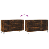 Scarpiera Rovere Fumo 102x36x60 cm in Legno truciolato