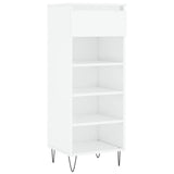 Scarpiera Bianco Lucido 40x36x105 cm in Legno truciolato