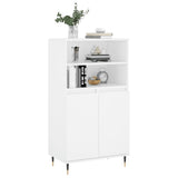 vidaXl Credenza Alta Bianca 60x36x110 cm in Legno truciolato