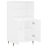vidaXl Credenza Alta Bianca 60x36x110 cm in Legno truciolato