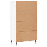 vidaXl Credenza Alta Bianca 60x36x110 cm in Legno truciolato