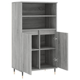 Credenza Grigio Sonoma 60x36x110 cm in Legno truciolato