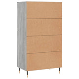 Credenza Grigio Sonoma 60x36x110 cm in Legno truciolato