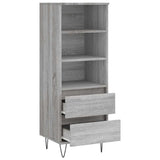 Credenza Grigio Sonoma 40x36x110 cm in Legno truciolato