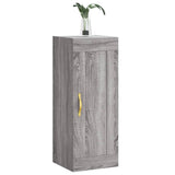 Mobile a Parete Grigio Sonoma 34,5x34x90 cm Legno truciolato