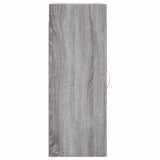 Mobile a Parete Grigio Sonoma 34,5x34x90 cm Legno truciolato