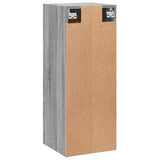Mobile a Parete Grigio Sonoma 34,5x34x90 cm Legno truciolato