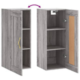 Mobile a Parete Grigio Sonoma 34,5x34x90 cm Legno truciolato