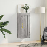 Mobile a Parete Grigio Sonoma 34,5x34x90 cm Legno truciolato
