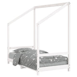 Giroletto per Bambini Bianco 80x160cm in Legno Massello di Pino