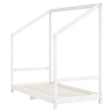 Giroletto per Bambini Bianco 80x160cm in Legno Massello di Pino
