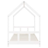 Giroletto per Bambini Bianco 90x200cm in Legno Massello di Pino