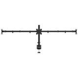 Supporto per Monitor Triplo in Acciaio Nero VESA 75/100 mm