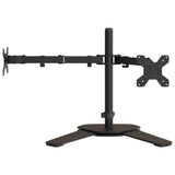 Supporto per Monitor Doppio in Acciaio Nero VESA 75/100 mm