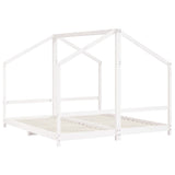 Giroletto per Bambini Bianco 2x(90x200) cm Legno Massello Pino