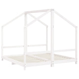 Giroletto per Bambini Bianco 2x(80x160)cm Legno Massello Pino