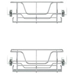 Cestelli in Filo Metallico Estraibili 2 pz Argento 45 cm