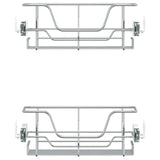 Cestelli in Filo Metallico Estraibili 2 pz Argento 45 cm