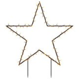 Decorazione Luminosa Natalizia con Picchetti Stella 80LED 60cm