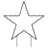 Decorazione Luminosa Natalizia con Picchetti Stella 80LED 60cm