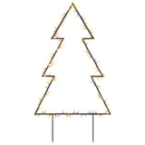 Decorazione Luminosa Natalizia con Picchetti Albero 115LED 90cm