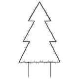 Decorazione Luminosa Natalizia con Picchetti Albero 80LED 60cm