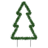 Decorazione Luminosa Natalizia con Picchetti Albero 80LED 60cm