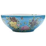 Lavabo da Appoggio Multicolore Rotondo 41x14 cm Ceramica