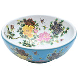 Lavabo da Appoggio Multicolore Rotondo 41x14 cm Ceramica