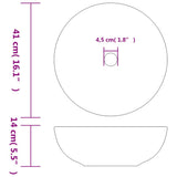 Lavabo da Appoggio Multicolore Rotondo 41x14 cm Ceramica