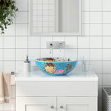 Lavabo da Appoggio Multicolore Rotondo 41x14 cm Ceramica