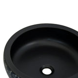 Lavabo da Appoggio Nero e Blu Rotondo 41x14 cm Ceramica