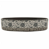 Lavabo da Appoggio Nero e Blu Ovale 56,5x36,5x13,5 cm Ceramica