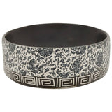 Lavabo da Appoggio Nero e Blu Ovale 56,5x36,5x13,5 cm Ceramica